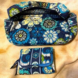 Quality VERA BRADLEY Small Purse and Wallet In Blue Floral Pattern